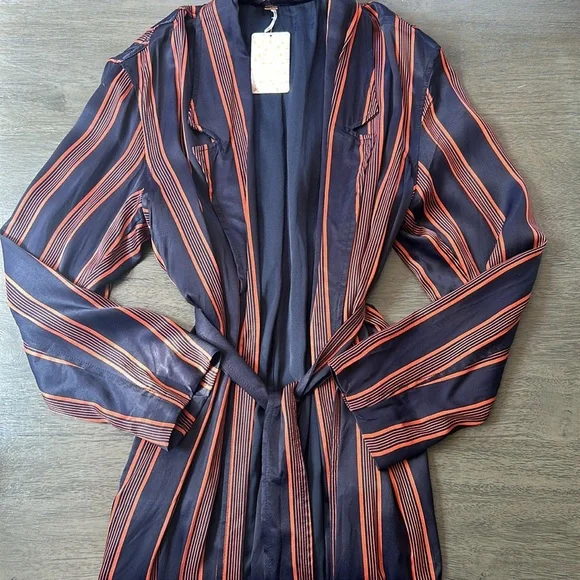 NWT! FP Free People Atrium Striped Duster Sz XS - Picture 10 of 14
